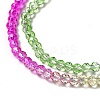 Transparent Gradient Color Glass Beads Strands GLAA-H021-01B-22-3