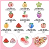 20Pcs 10 Styles Cherry/Pear/Lemon/Grape/Blueberry/Peach/Apple/Watermelon/Fruit Transparent Epoxy Resin Decoden Cabochons RESI-FS0001-93-4