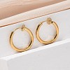 Ion Plating(IP) 304 Stainless Steel Clip-on Earrings EJEW-M218-03B-G-5