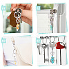 21Pcs 7 Styles Natural Red Jasper Red Aventurine Citrine Green Aventurine Lapis Lazuli Amethyst & Synthetic Turquoise Keychain with Alloy Finding and 304 Stainless Steel Split Key Ring KEYC-GO00010-5