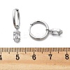 304 Stainless Steel Micro Pave Cubic Zirconia Hoop Earrings STAS-R004-04P-02-5