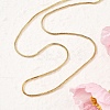 2MM 304 Stainless Steel Square Snake Chain Necklaces for Women NJEW-B131-01B-G-3