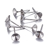 Non-Tarnish 304 Stainless Steel Post Stud Earring Settings LS-X-STAS-L238-082E-P-1