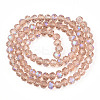 Electroplate Glass Beads Strands EGLA-A034-T4mm-L22-2