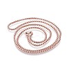 304 Stainless Steel Box Chain Necklaces NJEW-P244-01RG-1