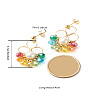 Flower Colorful Glass Beads Dangle Earrings for Girl Women X1-EJEW-TA00010-4