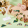 16Pcs 4 Colors Rack Plating Alloy Enamel Pendants ENAM-SC0006-48-3