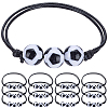 20Pcs Plastic Football Braided Bead Bracelet BJEW-SP0001-20-1