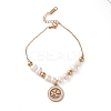 304 Stainless Steel Clover Charm Bracelets for Women BJEW-A036-26G-4