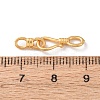 Brass Hook Clasps KK-C157-62G-3