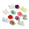 180Pcs 12 Styles Spray Painted Resin Cabochons MRMJ-FS0001-03-2