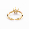 Brass Enamel Cuff Rings RJEW-T016-30E-NF-2