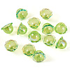 30Pcs UV Plating Acrylic Bead Caps PACR-TA0001-17E-2