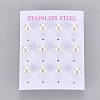Plastic Imitation Pearl Stud Earrings STAS-D0001-03-G-3