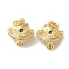 Brass Micro Pave Clear Cubic Zirconia Pendants KK-Q031-22G-1
