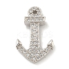 Brass Micro Pave Clear Cubic Zirconia Pendants KK-G493-01P-01-1