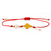 Plastic Imitation Pearl Charm Bracelets GR7958-2-1