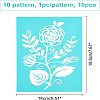 Christmas Reindeer Self-Adhesive Silk Screen Printing Stencil DIY-OC0001-99B-2