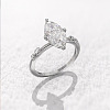 Brass Pave Cubic Zirconia Finger Rings FS-WG1A7FF-05-1