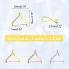 12Pcs 3 Colors Rack Plating Brass Micro Pave Cubic Zirconia Ice Pick Pinch Bails KK-FH0004-29-2
