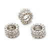 Rack Plating Brass Cubic Zirconia European Beads KK-R147-05P-1