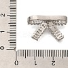 Rack Plating Brass Clear Cubic Zirconia Bowknot Connector Charms KK-H508-24P-3