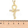 304 Stainless Steel Micro Pave Clear Cubic Zirconia Pendant Necklaces for Women LS-NJEW-U047-01C-G-3