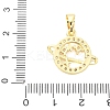 Brass Micro Pave Cubic Zirconia Pendants KK-D357-16D-G-3