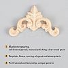 24Pcs Rubber Wood Carved Onlay Applique WOOD-FH0001-86-4