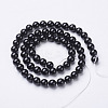 Natural Dyed & Heated Black Onyx Round Beads Strands X-GSR6mmC097-3