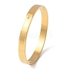 304 Stainless Steel Micro Pave Clear Cubic Zirconia Bangles for Women BJEW-B161-04G-4
