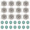 20Pcs Tibetan Style Alloy Flower Multi-Strand Links FIND-SC0003-65-1