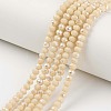 Electroplate Opaque Solid Color Glass Beads Strands X1-EGLA-A034-P6mm-L14-1