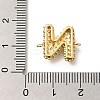 Brass Micro Pave Cubic Zirconia Letter Links KK-I717-04N-3