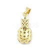 Brass Micro Pave Cubic Zirconia Pendants KK-Z090-01G-02-3