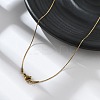 Ion Plating(IP) 304 Stainless Steel Serpentine Chain Necklace for Men Women NJEW-G076-01A-G-1