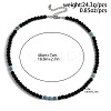 6MM Round Synthetic Turquoise and Frosted Black Stone Beaded Necklaces for Men FQ0489-2-3
