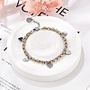 Punk Style 304 Stainless Steel Column Link Charm Bracelets for Women BJEW-C089-14GP-1