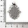 Tibetan Style Alloy Pendant Cabochon Settings TIBEP-N003-31AS-3