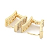 Brass Micro Pave Clear Cubic Zirconia Hoop Earrings for Women EJEW-S228-02G-2