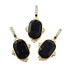 Brass Micro Pave Cubic Zirconia Pendants KK-S523-019G-A-1