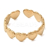 Heart 304 Stainless Steel Cuff Open Rings for Women RJEW-A091-14G-4