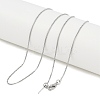 1mm Rack Plating Brass Box Chain Adjustable Slider Necklaces for Women Men MAK-L044-56P-2