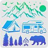 Plastic Reusable Drawing Painting Stencils Templates DIY-WH0172-533-1