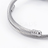 Fashion 304 Stainless Steel European Bracelets BJEW-L622-02-3