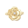 Brass Pave Glass Connector Charms KK-Z073-32G-01-1