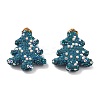 Christmas Tree Polymer Clay Rhinestone Beads CLAY-NH0001-10C-1