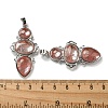 Cherry Quartz Glass Pendants G-Q158-04I-3