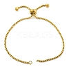 Ion Plating(IP) 304 Stainless Steel Box Chain Slider Bracelet Makings X-STAS-P360-03G-2