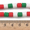 Christmas Handmade Polymer Clay Beads Strands CLAY-F006-01A-4